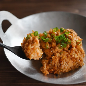 サラダチキンのキムチチャーハン