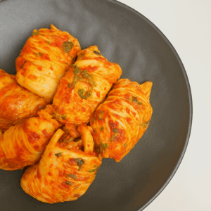 株漬けで作る『ロールキムチ』